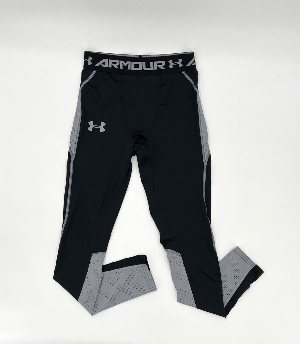 Under Armour Pants Womens Extra Small XS Black Gray Tights Running Active